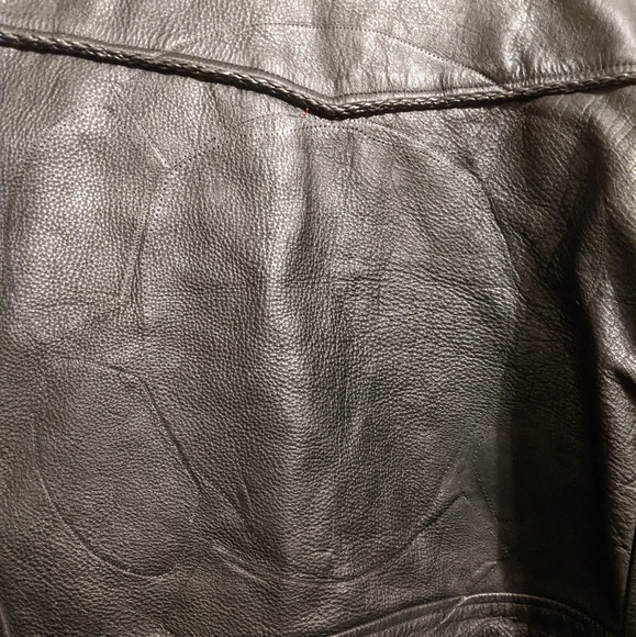 Genuine Leather Motorcycle Coat Plus Size 50 - Picture 7 of 8